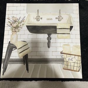 Industrial style bathroom decor picture